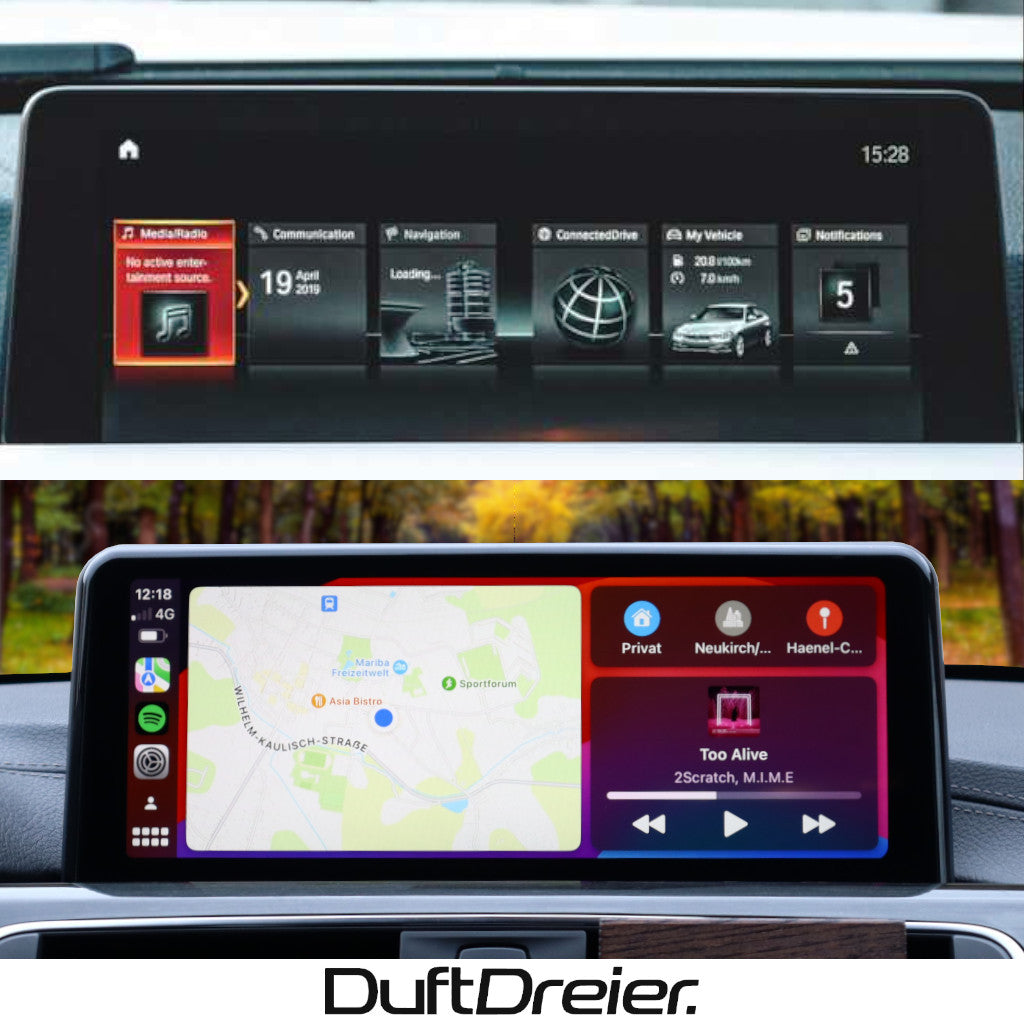 Apple Carplay & Android Auto passend für BMW 3er F30 F31 4er F32 F33 F36 M3 F80 M4 F82 mit CIC NBT EVO