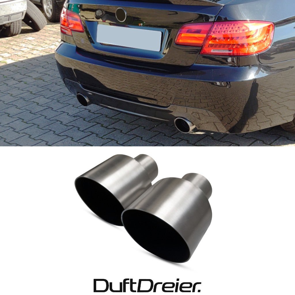 100mm Endrohre (passend für BMW E90/E91/E92 335 F20/F21 135/140 F30/F31 335/340 F32 440) ) - DuftDreier