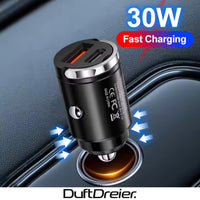 Auto Schnellladegerät Zigarettenanzünder USB/Typ-C (30W)
