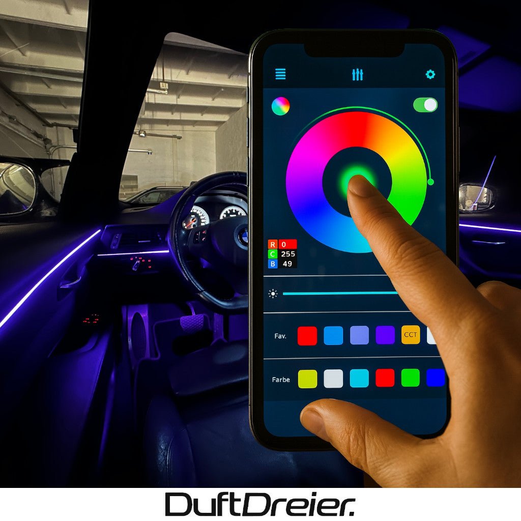 Ambientebeleuchtung RGB Set Universal für Auto Innenraum - DuftDreier