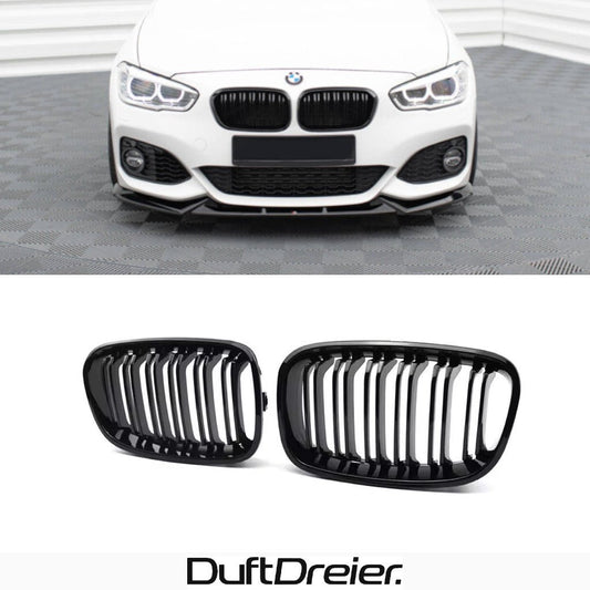 Schwarze Nieren Kühlergrill passend für BMW 1er F20 F21 - DuftDreier
